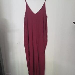 Love Stitch Burgundy Maxi Dress